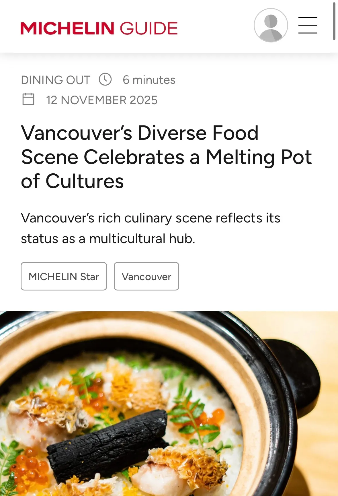 MICHELIN Guide — Vancouver food scene