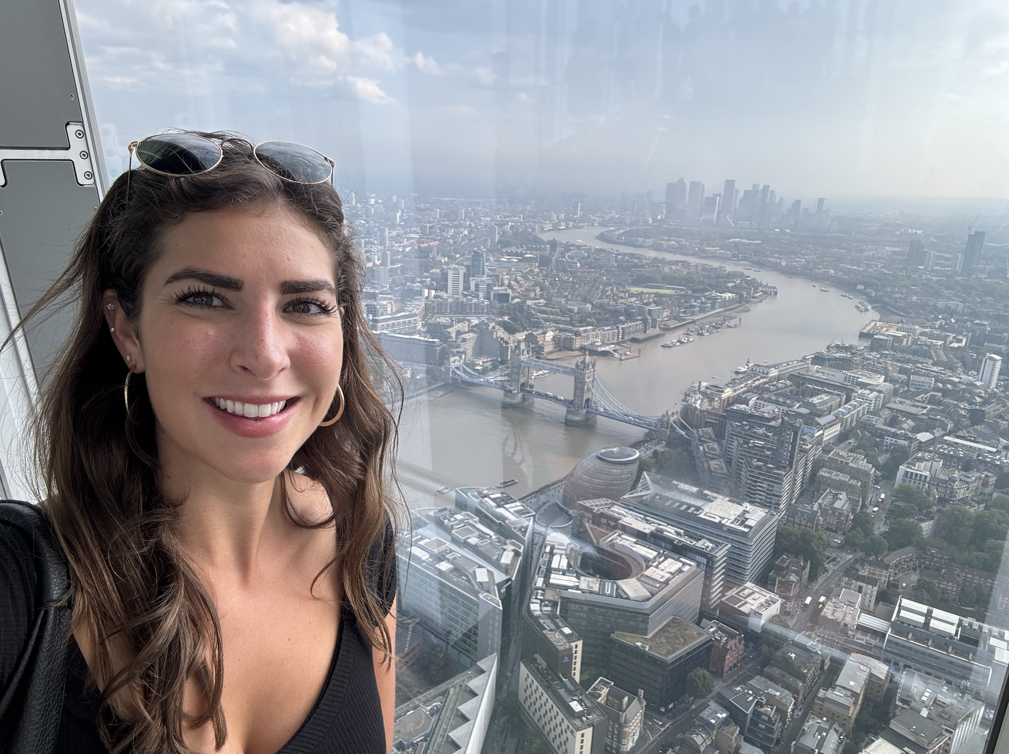 sophie with the view from the top of the shard