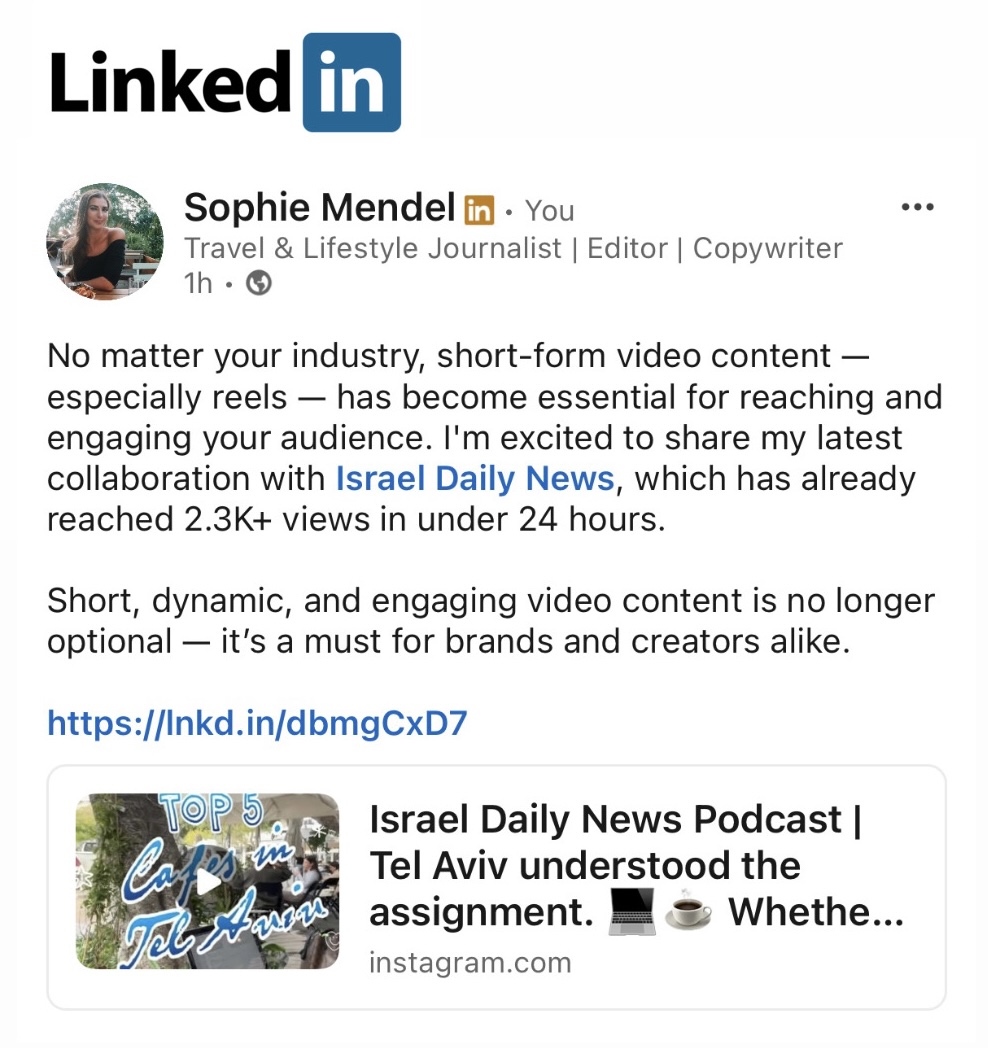 LinkedIn post